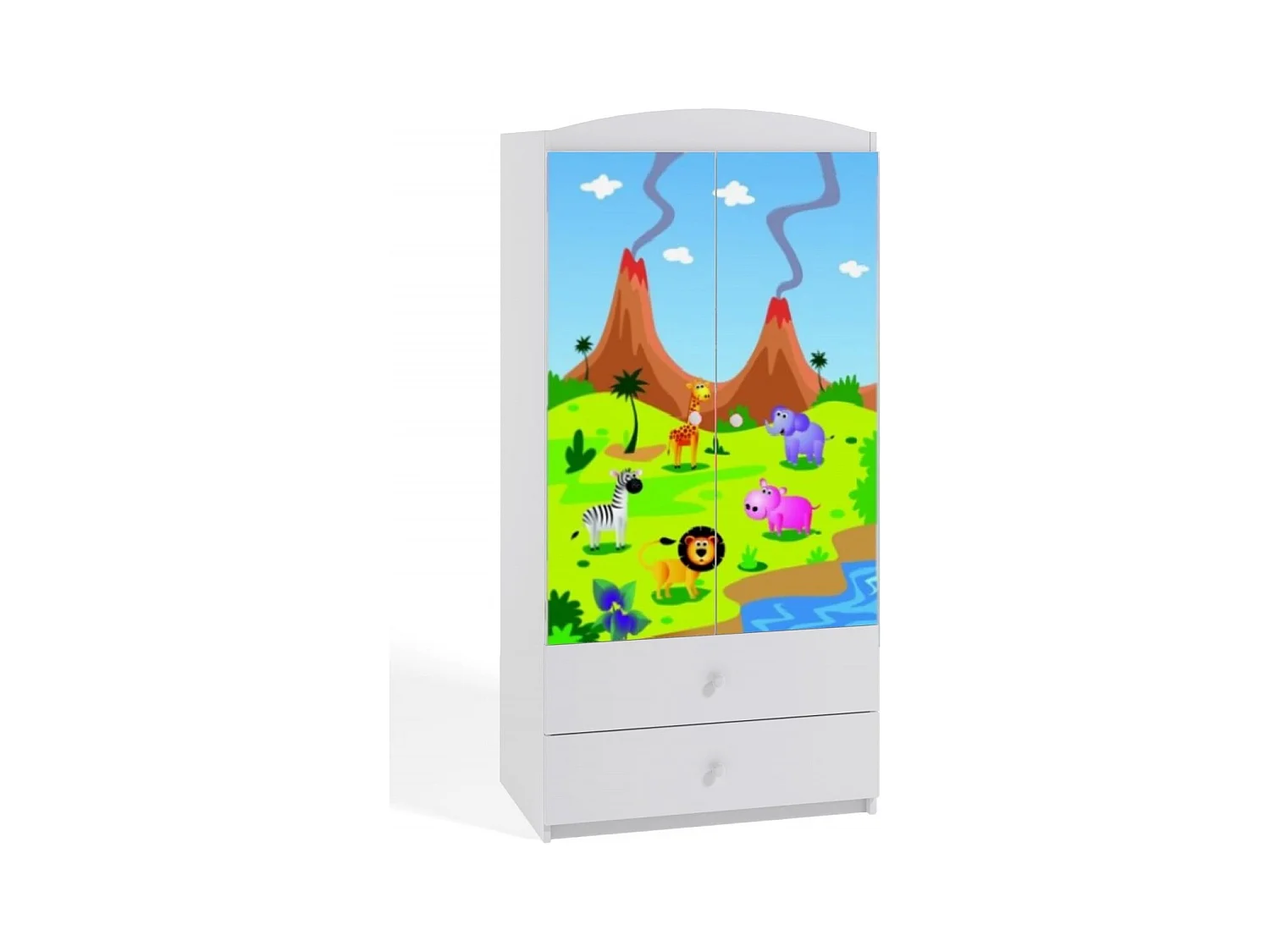 Armoire 2 portes enfant safari Drimy