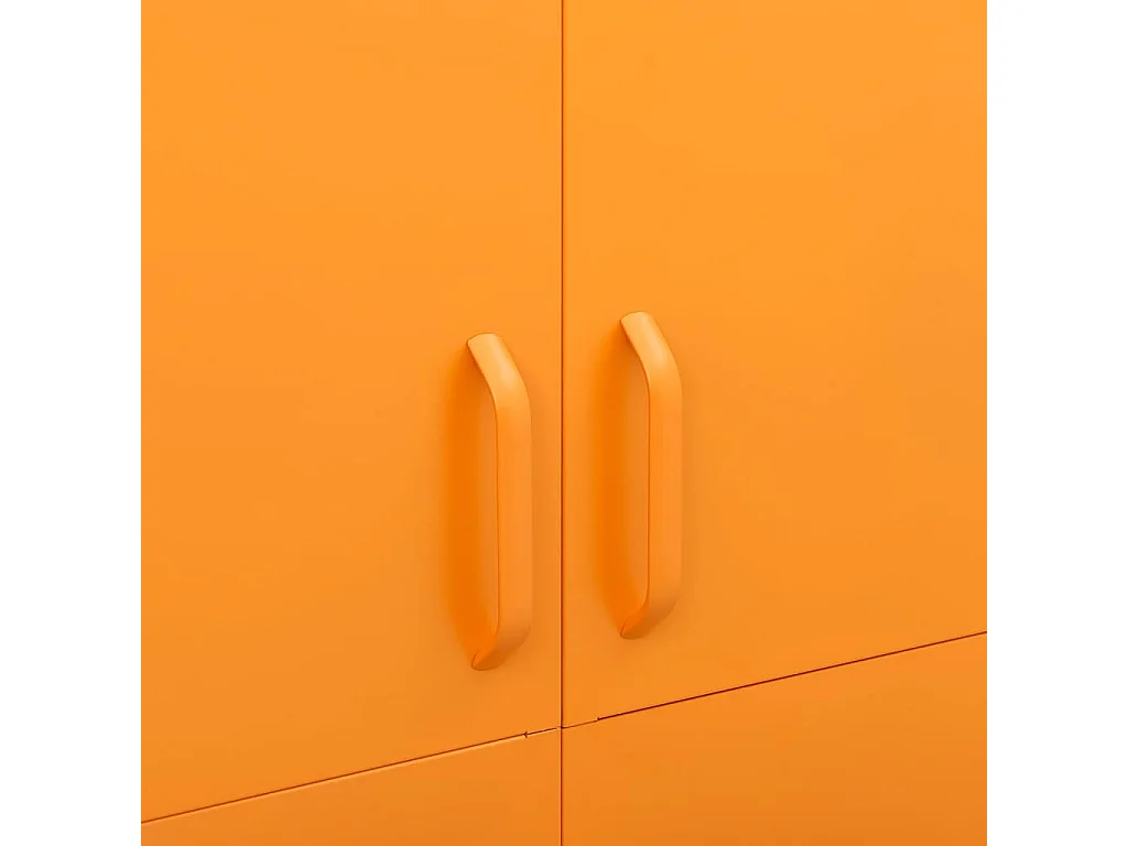 Armoire 1 penderie 4 étagères réglables Klako 90cm - Acier mat-Jaune