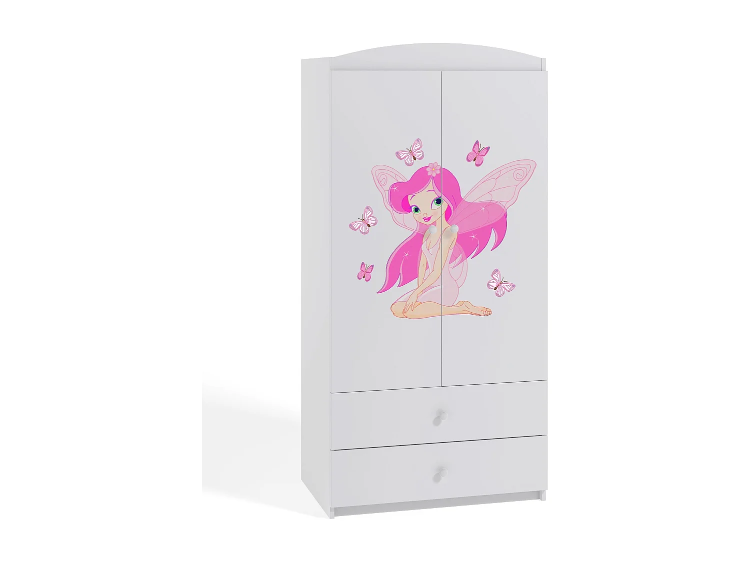 Armoire 2 portes enfant fée avec papillons Drimy