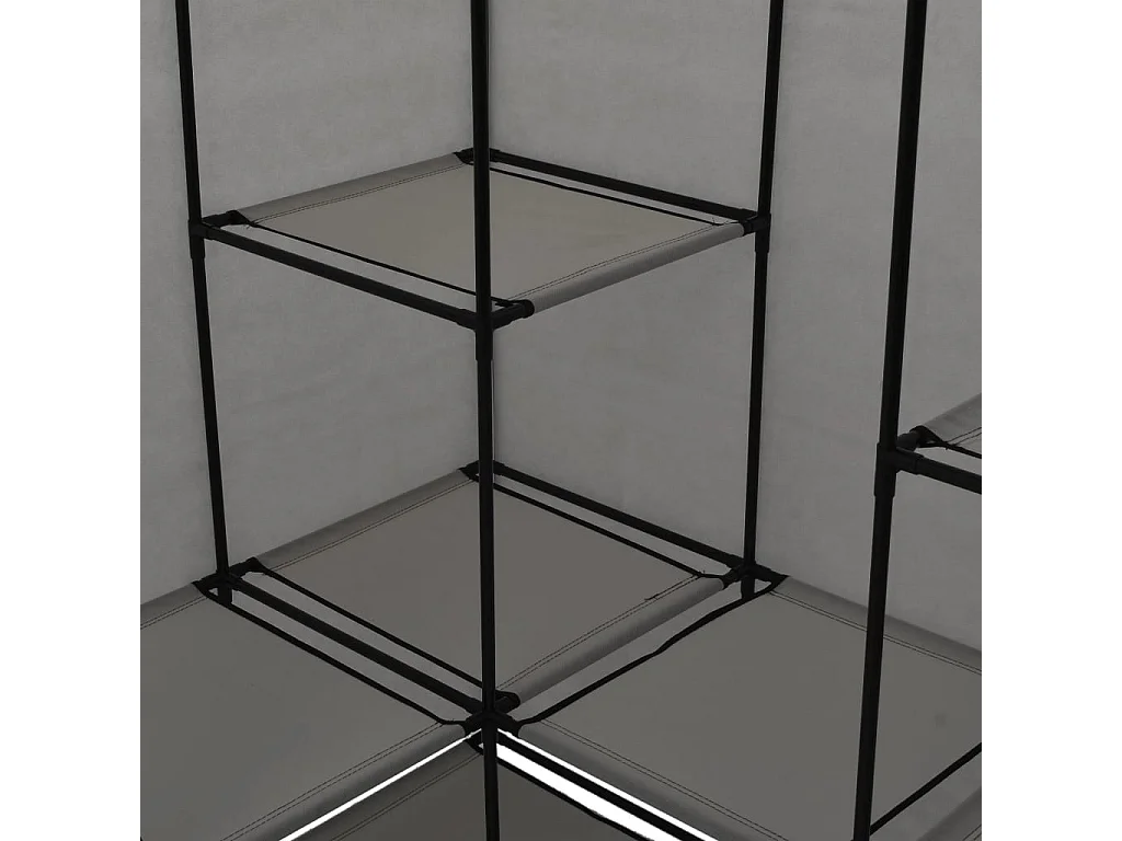 Garde-robe d'angle Gris 130 x 87x169