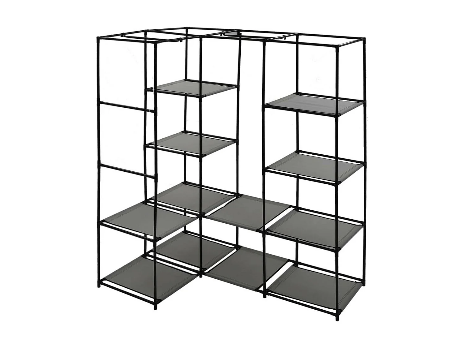 Garde-robe d'angle Gris 130 x 87x169