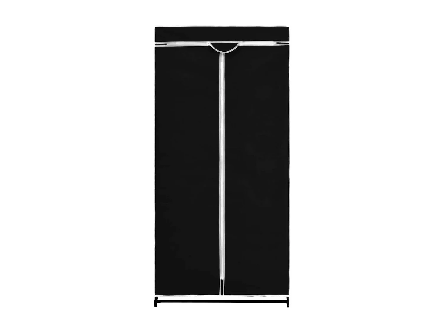 2 pcs Garde-robes Noir 75x50x160