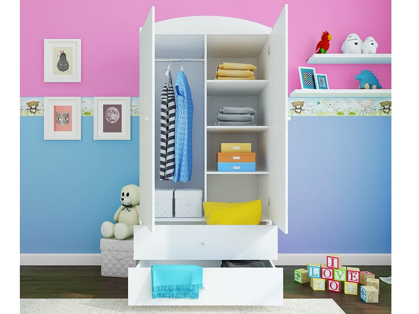 Armoire 2 portes enfant petite fée Drimy