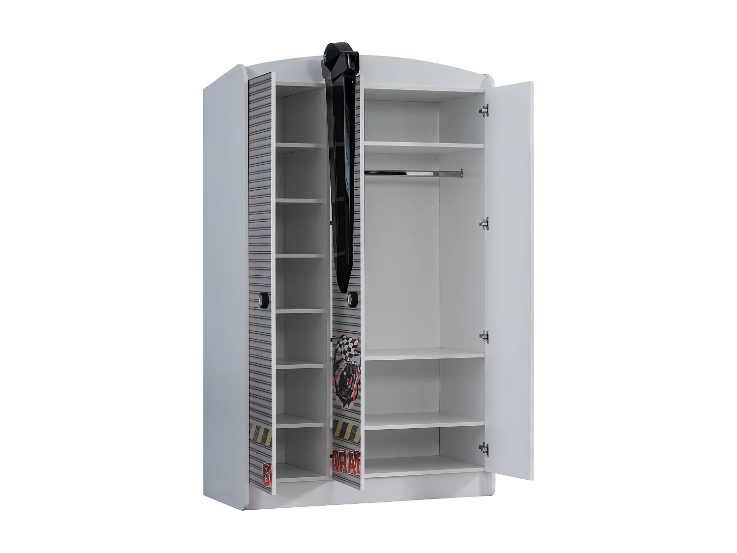 Armoire enfant 3 portes blanc Sport