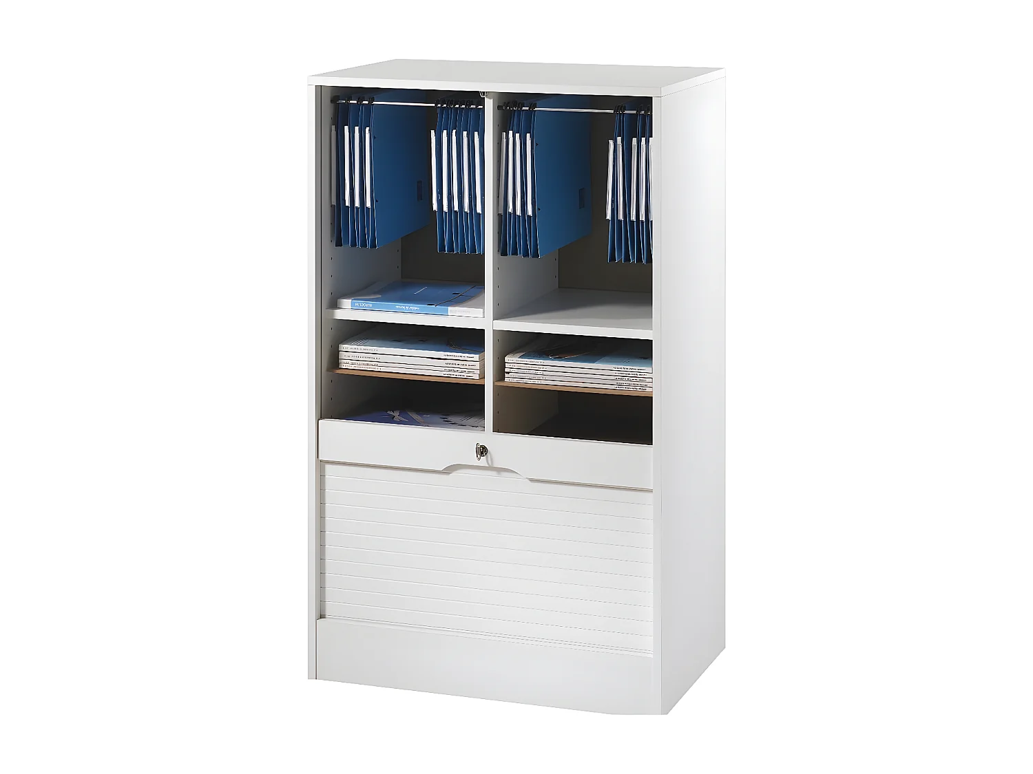 Classeur à rideau large blanc Office 108cm