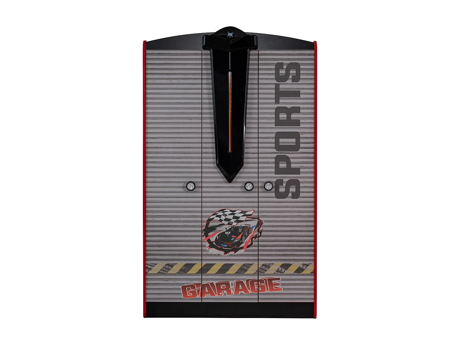 Armoire enfant 3 portes rouge Sport