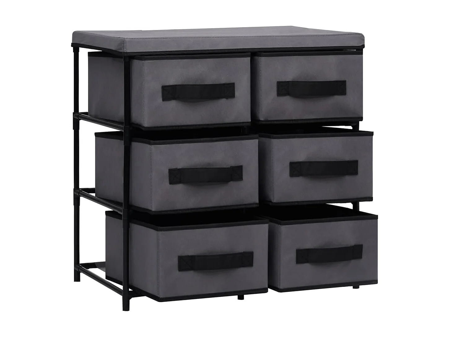 Armoire de rangement à 6 tiroirs 55x29x55 Gris Acier