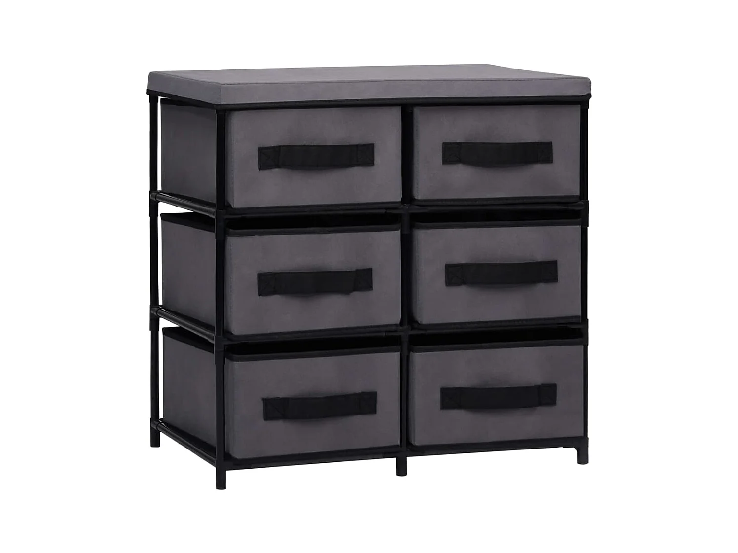 Armoire de rangement à 6 tiroirs 55x29x55 Gris Acier