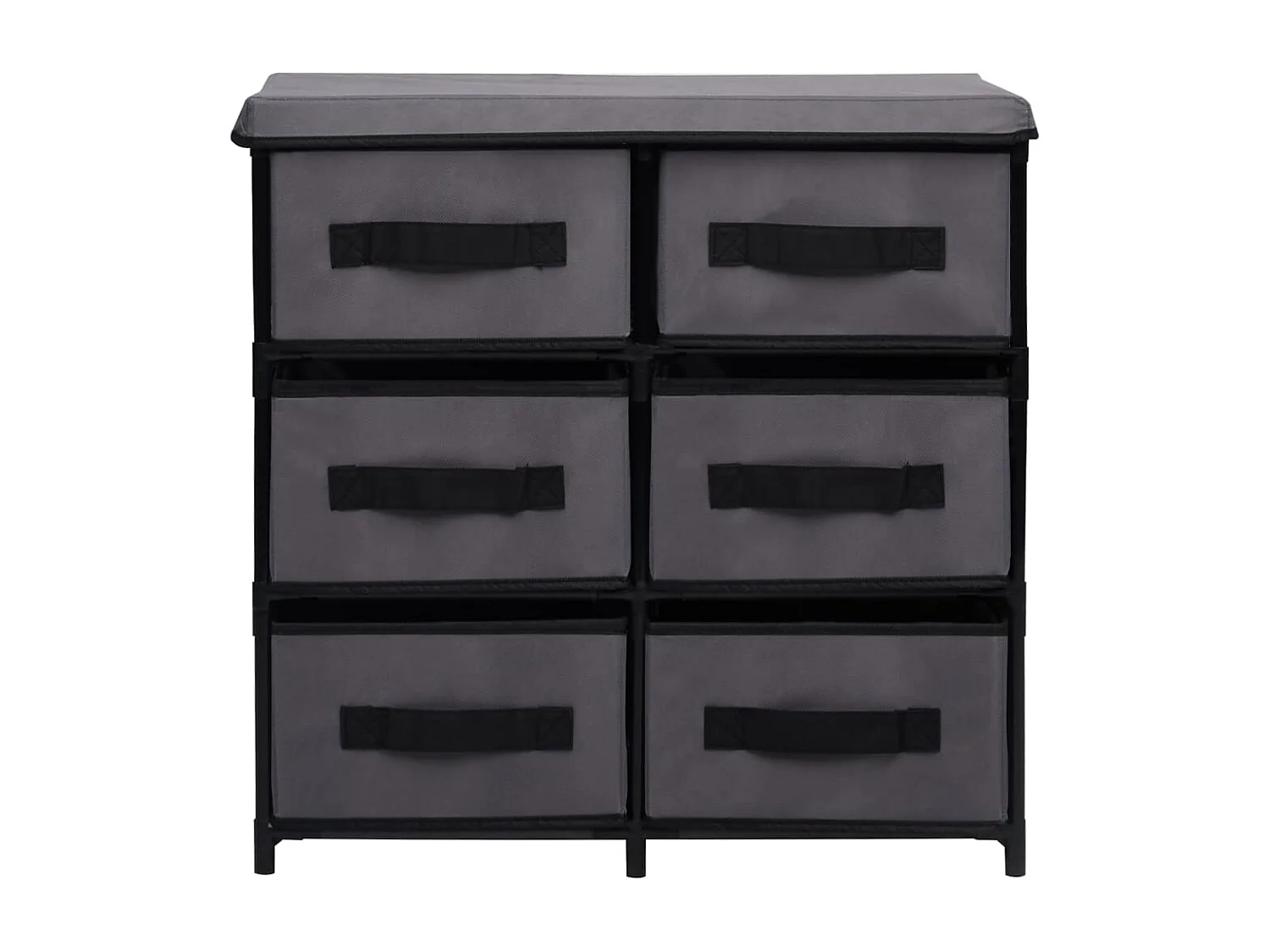 Armoire de rangement à 6 tiroirs 55x29x55 Gris Acier