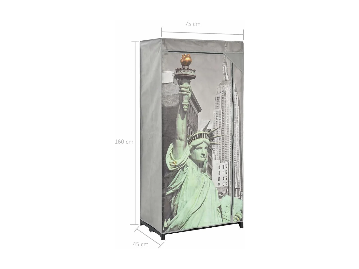 Garde-robe New York 75x45x160 Tissu