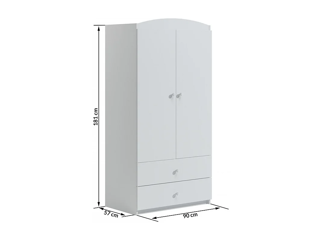 Armoire 2 portes enfant version grue Drimy