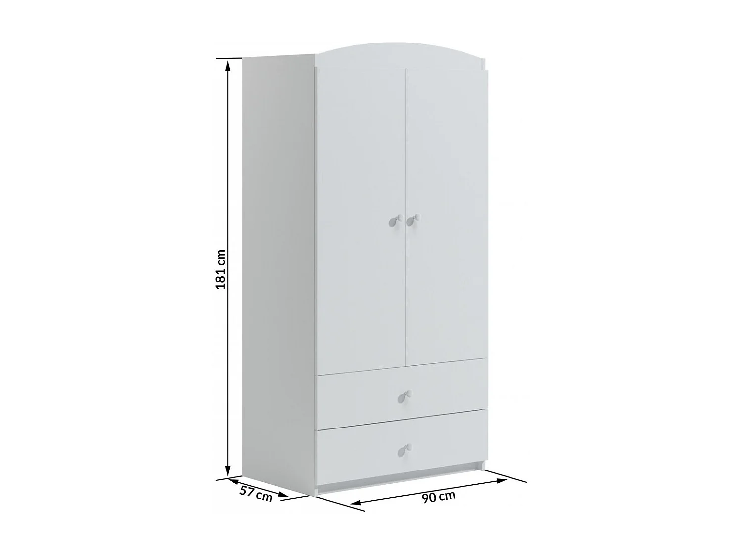 Armoire 2 portes enfant version grue Drimy