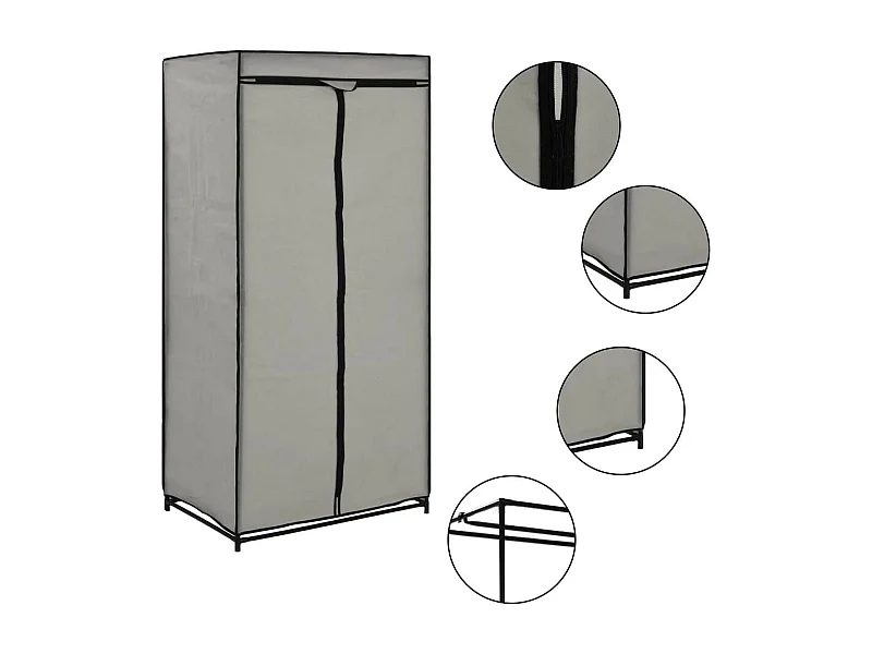 Garde-robe Gris 75x50x160