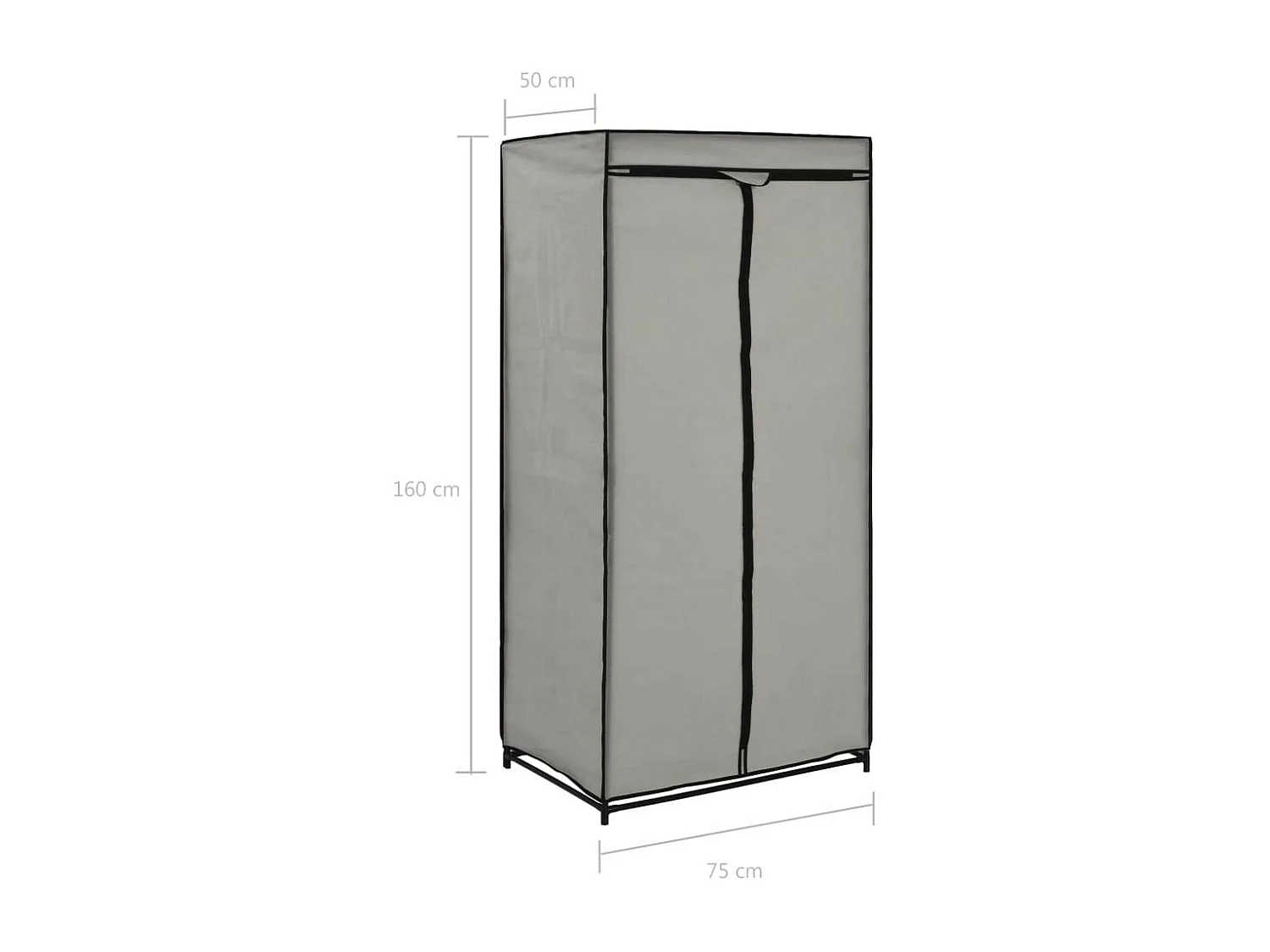 Garde-robe Gris 75x50x160
