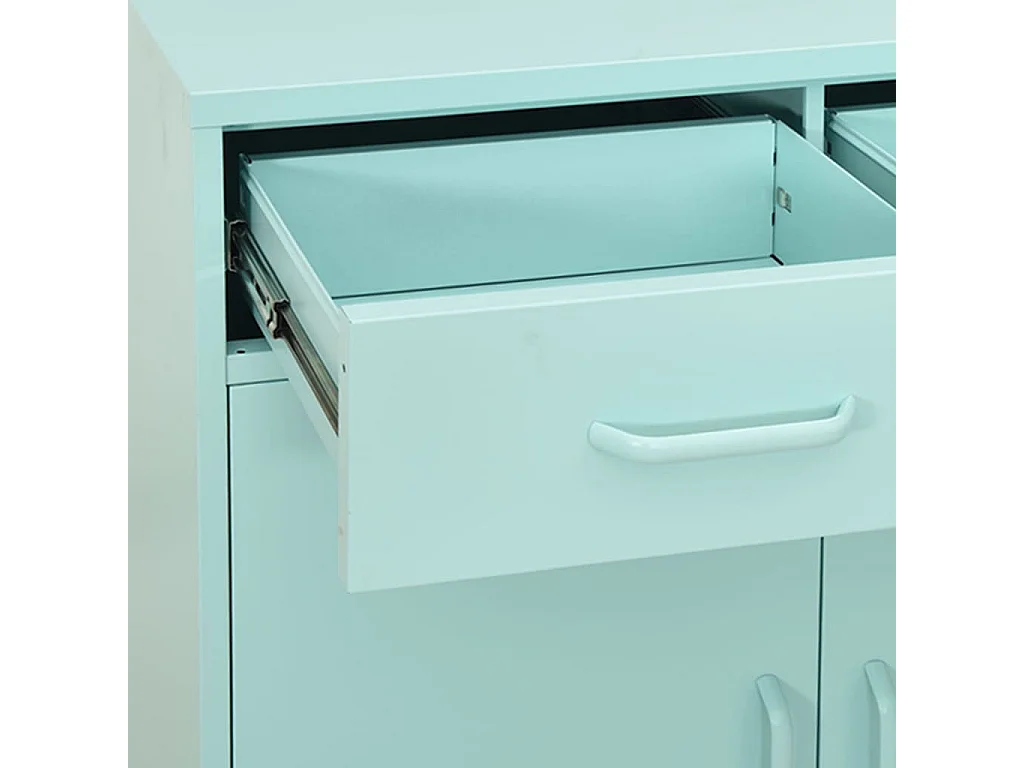 Armoire de rangement Vert menthe 80x35x101,5 Acier 4