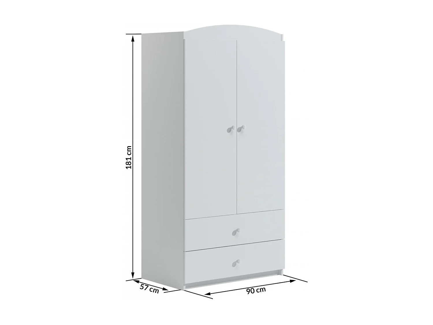 Armoire 2 portes enfant papillons Drimy