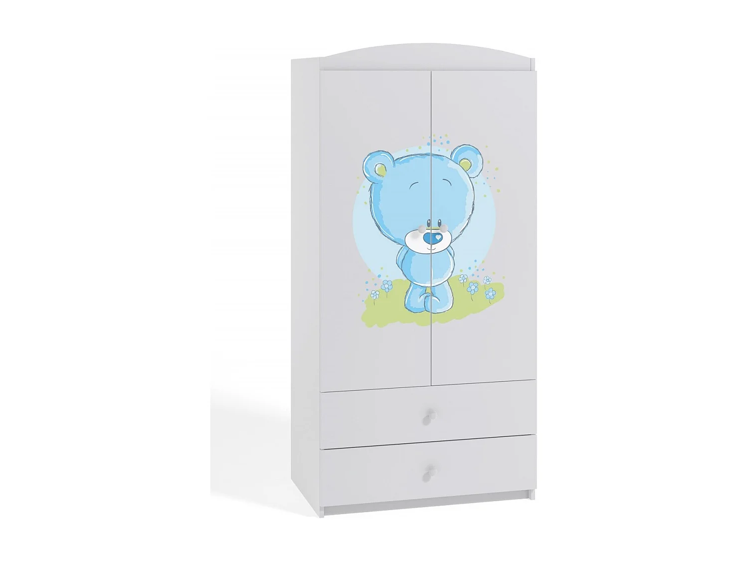 Armoire 2 portes enfant ourson bleu Drimy