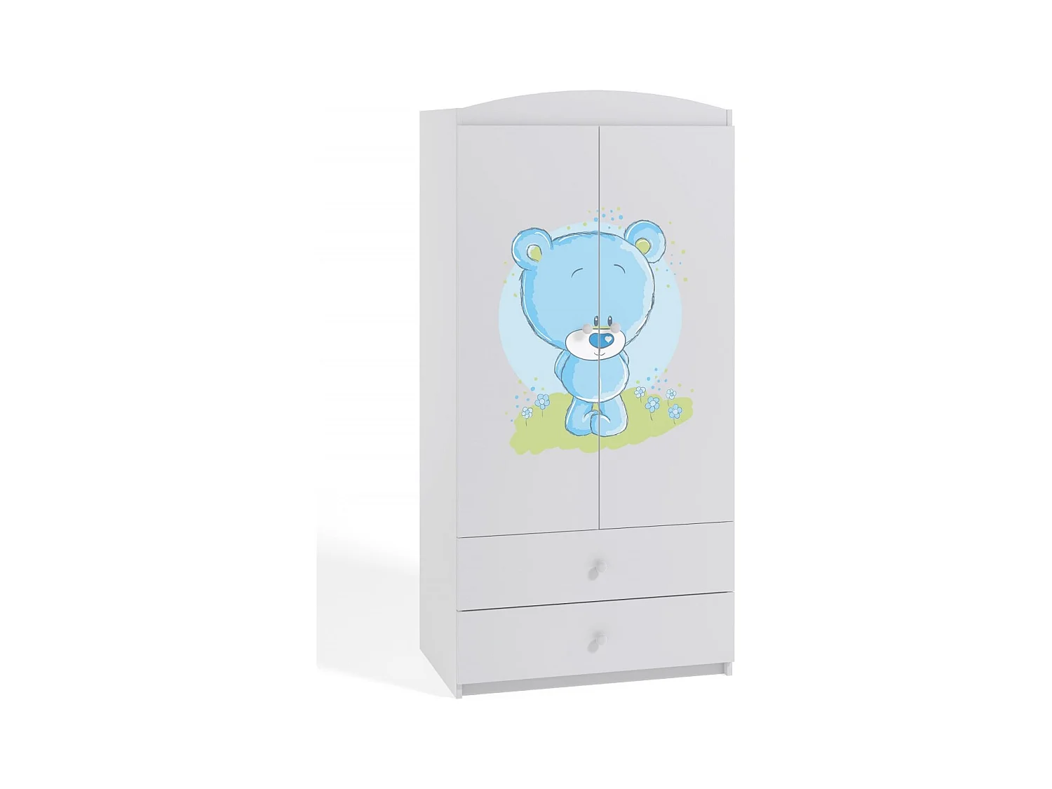 Armoire 2 portes enfant ourson bleu Drimy