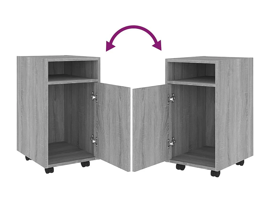 Armoire appoint à roues Sonoma gris 33x38x60