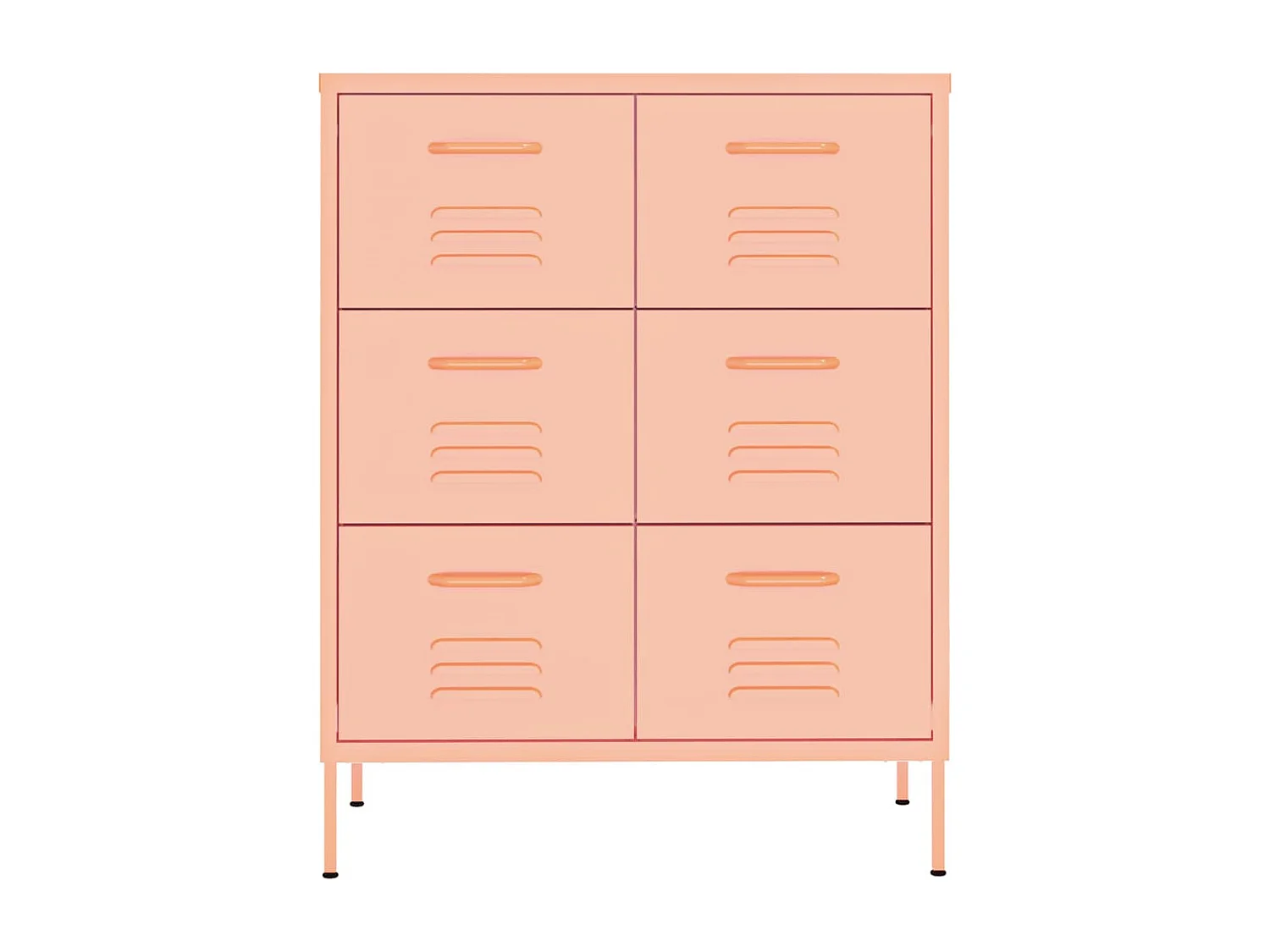 Armoire à tiroirs Rose 80x35x101,5 Acier