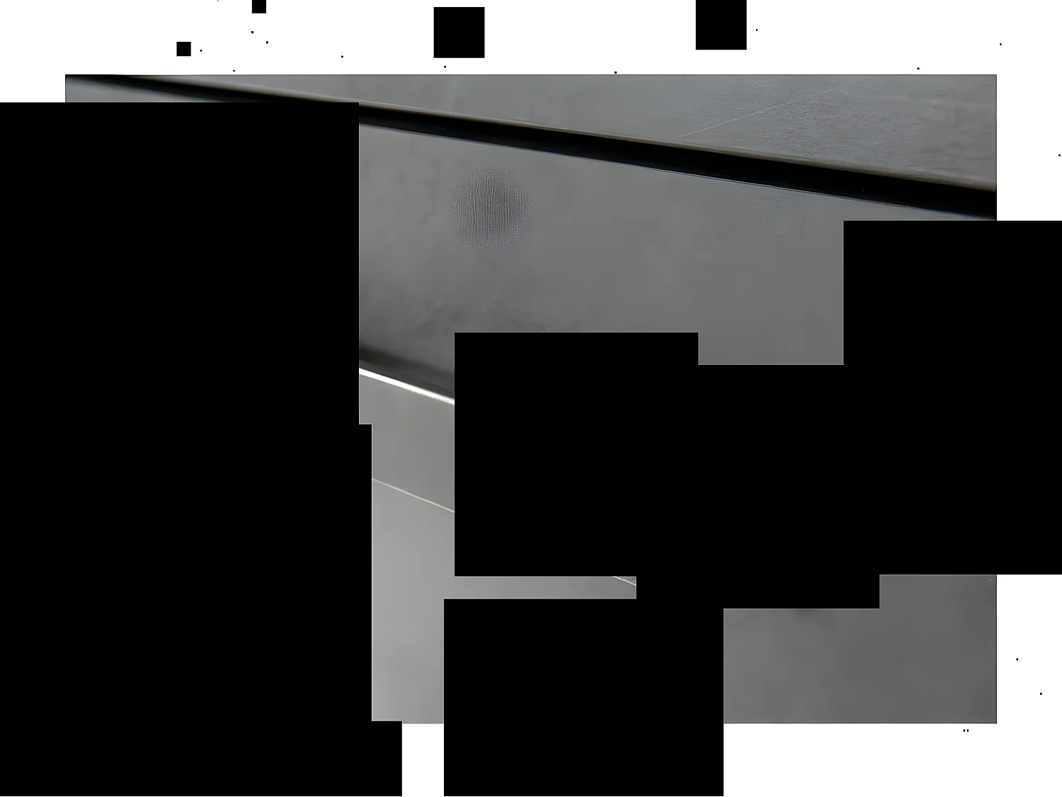 Ensemble meuble d'entrée 4 pièces mélaminé chêne foncé et gris Orcel