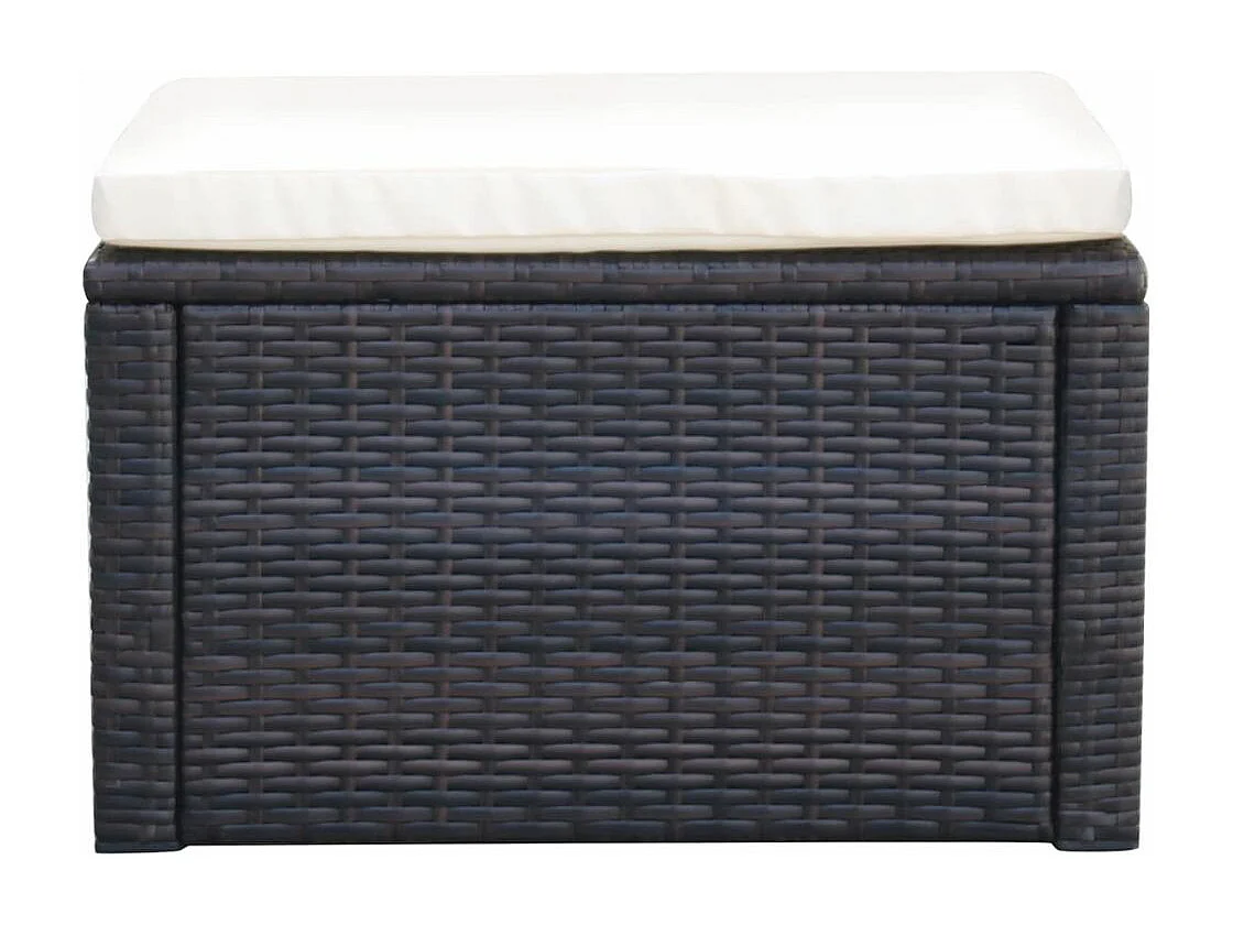 Tabouret - repose-pied Résine tressée 53 x 53x30 Marron