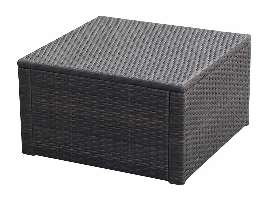 Tabouret - repose-pied Résine tressée 53 x 53x30 Marron