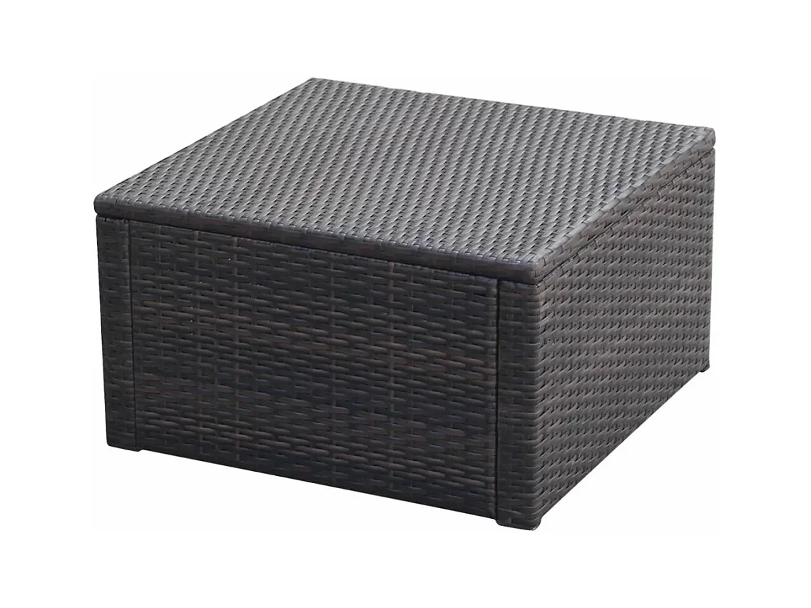 Tabouret - repose-pied Résine tressée 53 x 53x30 Marron