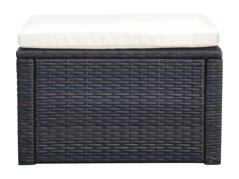 Tabouret - repose-pied Résine tressée 53 x 53x30 Marron