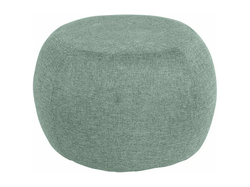 Pouf rond en tissu Parko-Couleur Vert amande