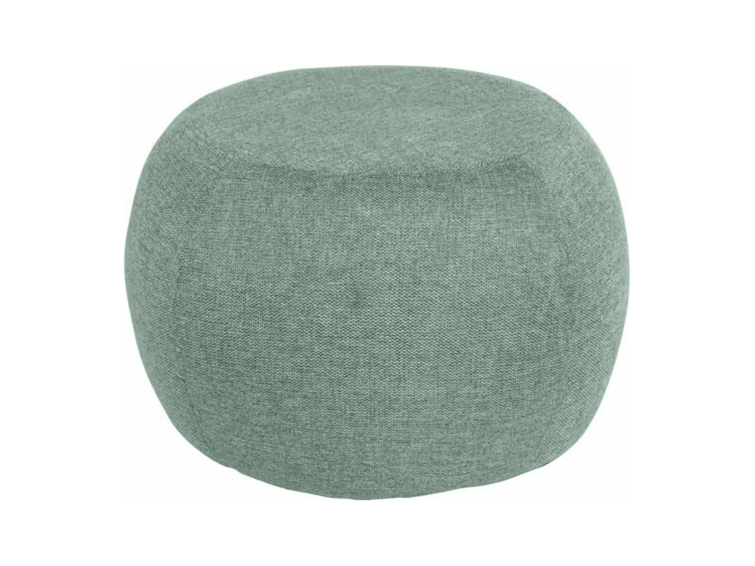 Parko ronde stoffen poef-Kleur Amandel groen