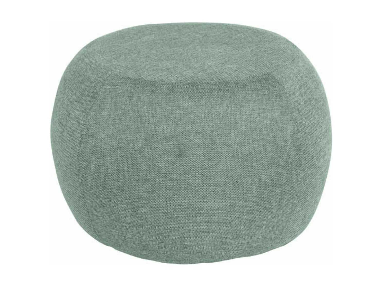 Pouf rond en tissu Parko-Couleur Vert amande