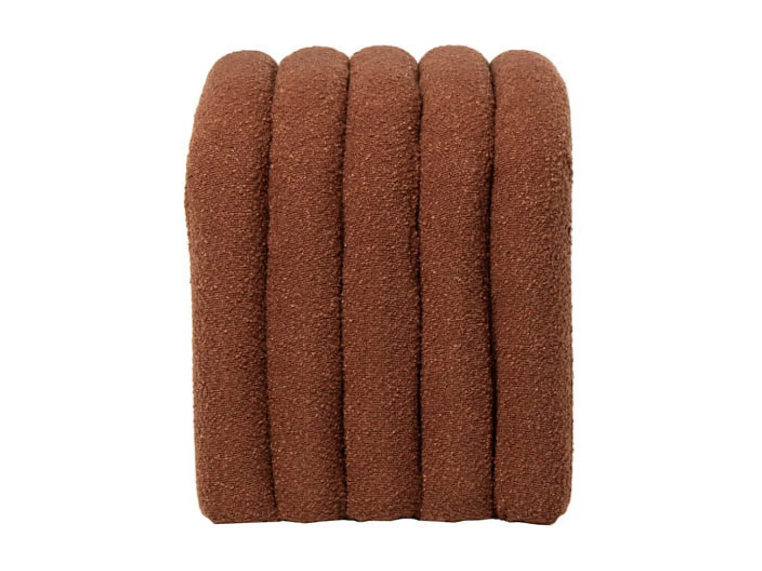 Pouf original en tissu shearling Deky-Rouge tomette