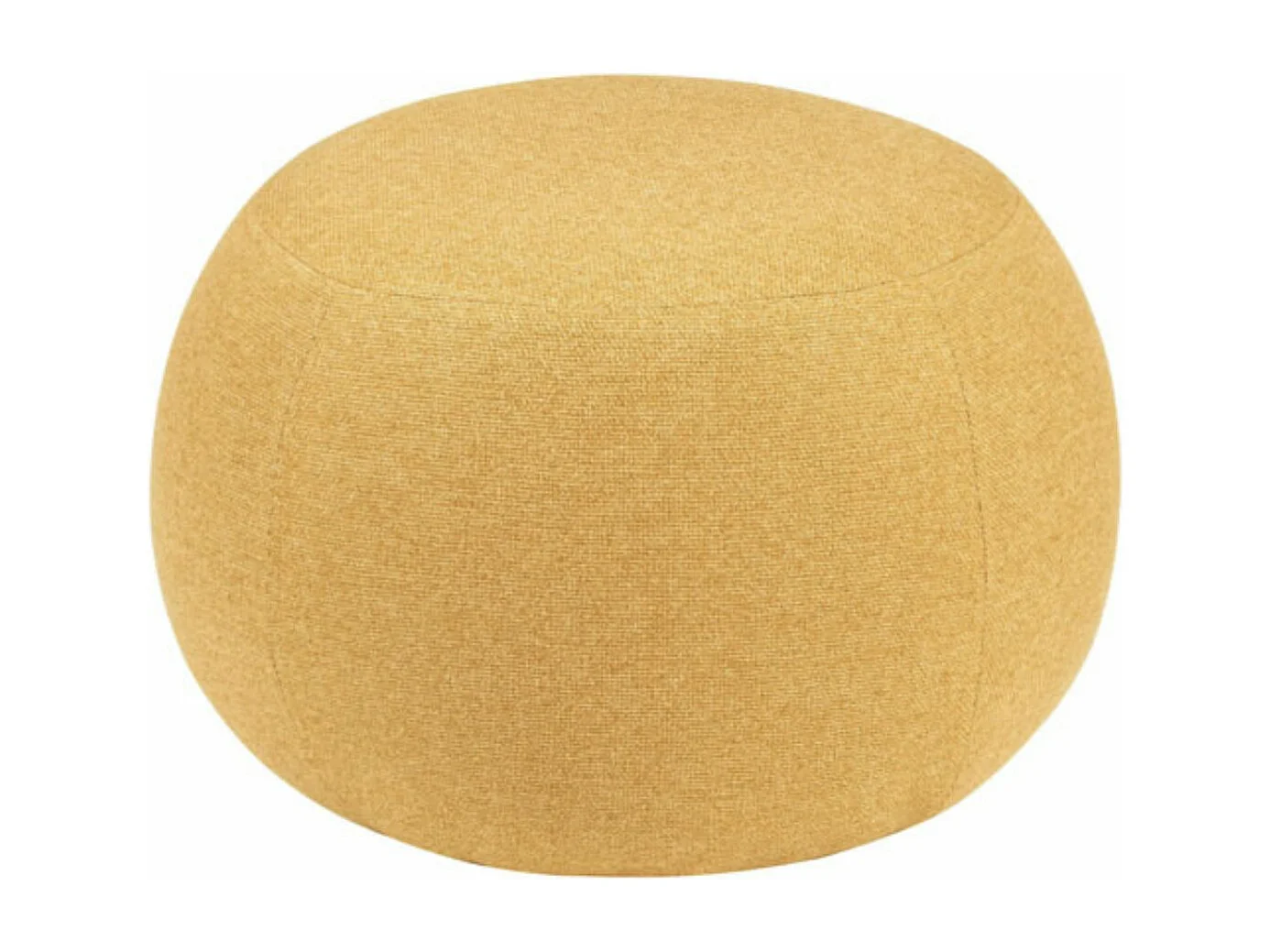 Pouf rond en tissu Parko-Couleur Beige clair