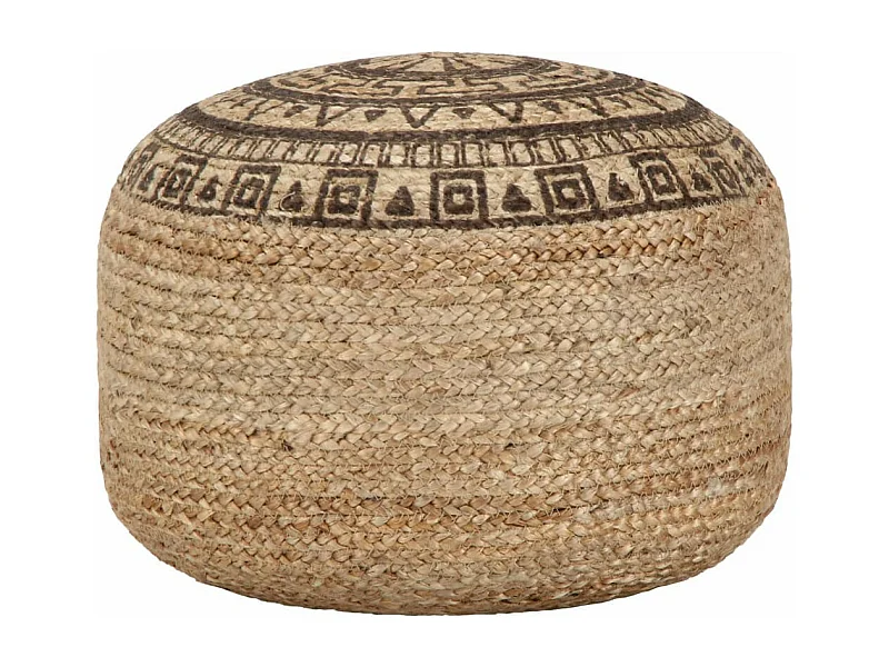 Pouf fait à la main Marron 45x30 Jute