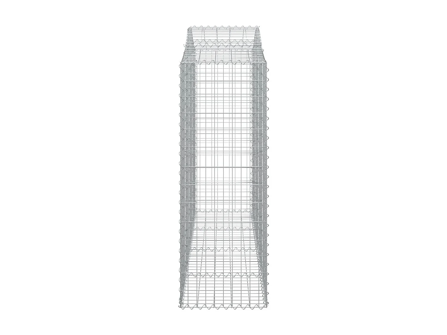 Paniers à gabions arqués 4 pcs 200x50x140-160 Fer galvanisé