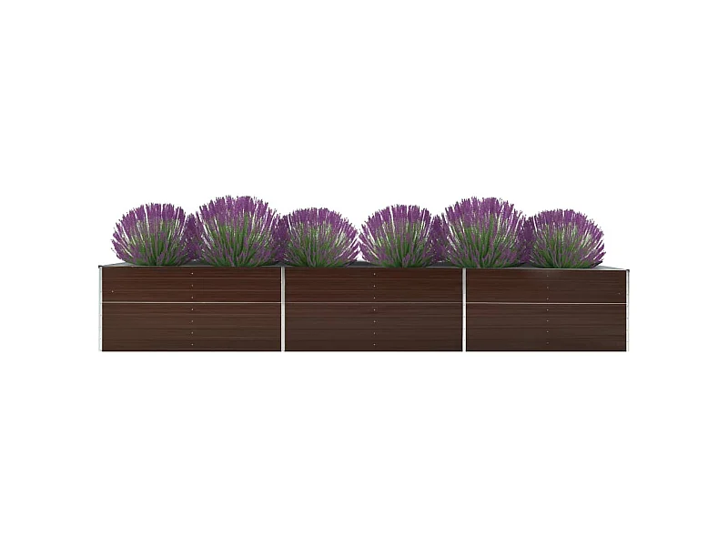 Jardinière Acier galvanisé 480x80x77 Marron