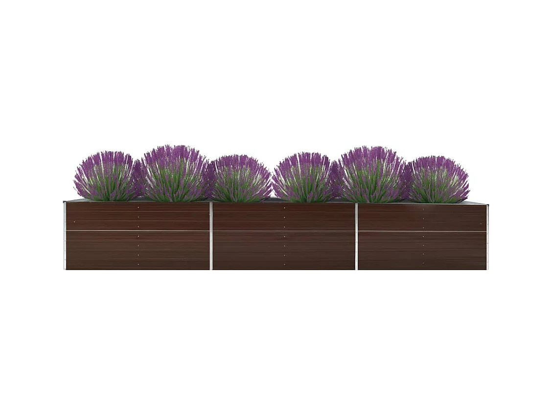 Jardinière Acier galvanisé 480x80x77 Marron
