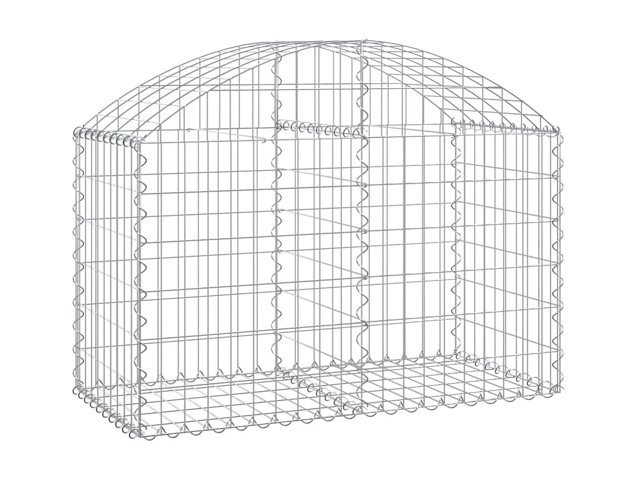 Panier de gabions arqué 100x50x60-80 Fer galvanisé