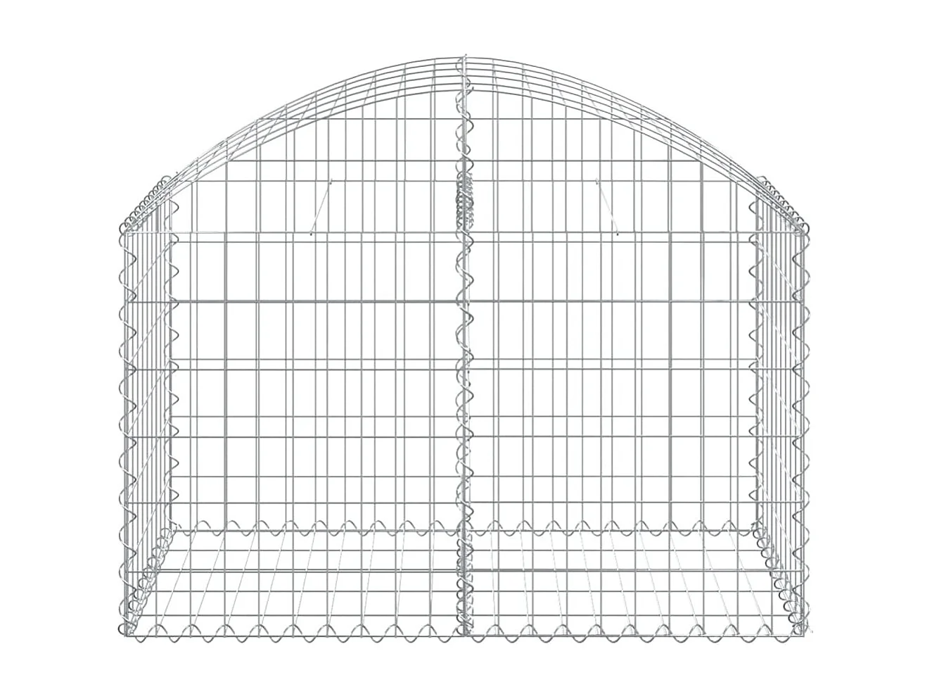 Panier de gabions arqué 100x50x60-80 Fer galvanisé