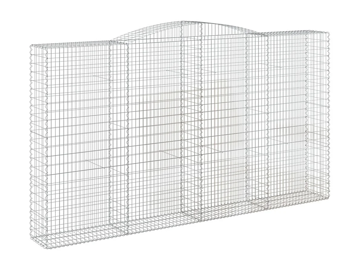 Paniers à gabions arqués 6 pcs 400x50x220-240 Fer galvanisé