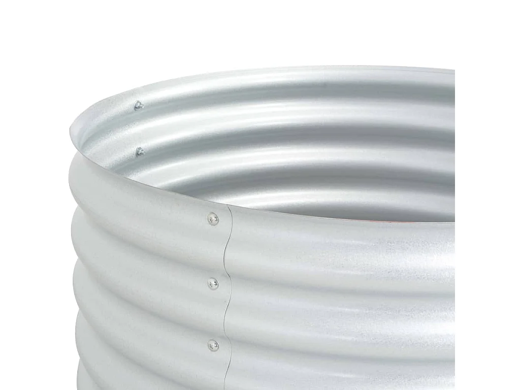 Jardinière 80x80x81 Acier galvanisé Argenté