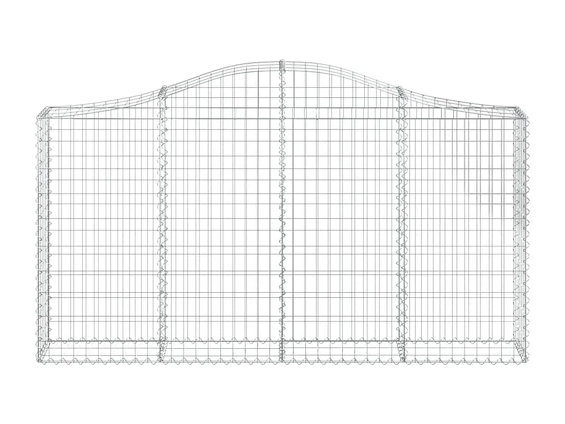 Panier de gabions arqué 200x30x100-120 Fer galvanisé