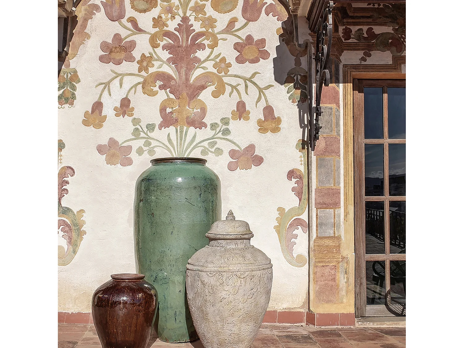 Amphore céramique vert hauteur 160cm Verdas