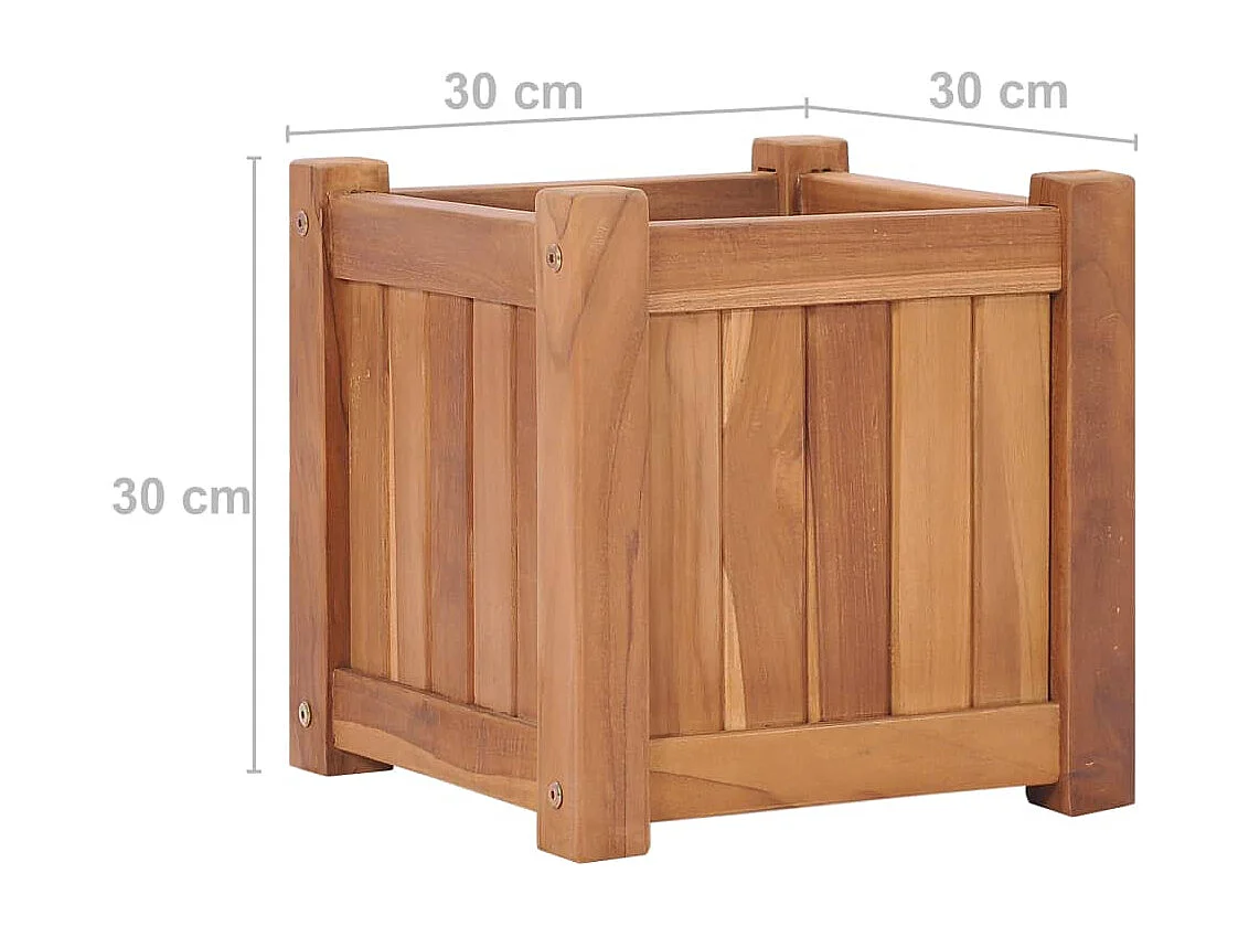 Jardinière 30x30x30 Bois de teck solide