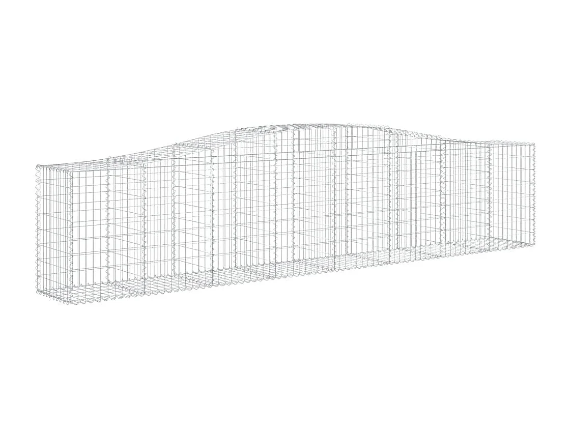 Paniers à gabions arqués 3 pcs 400x50x80-100 Fer galvanisé