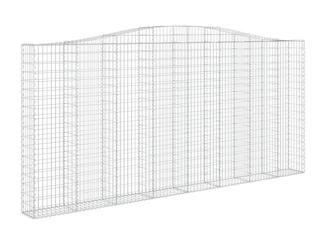 Panier de gabions arqué 400x30x180-200 Fer galvanisé