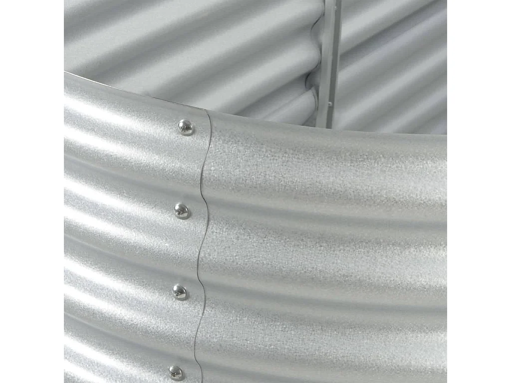 Jardinière 400x80x44 Acier galvanisé Argenté