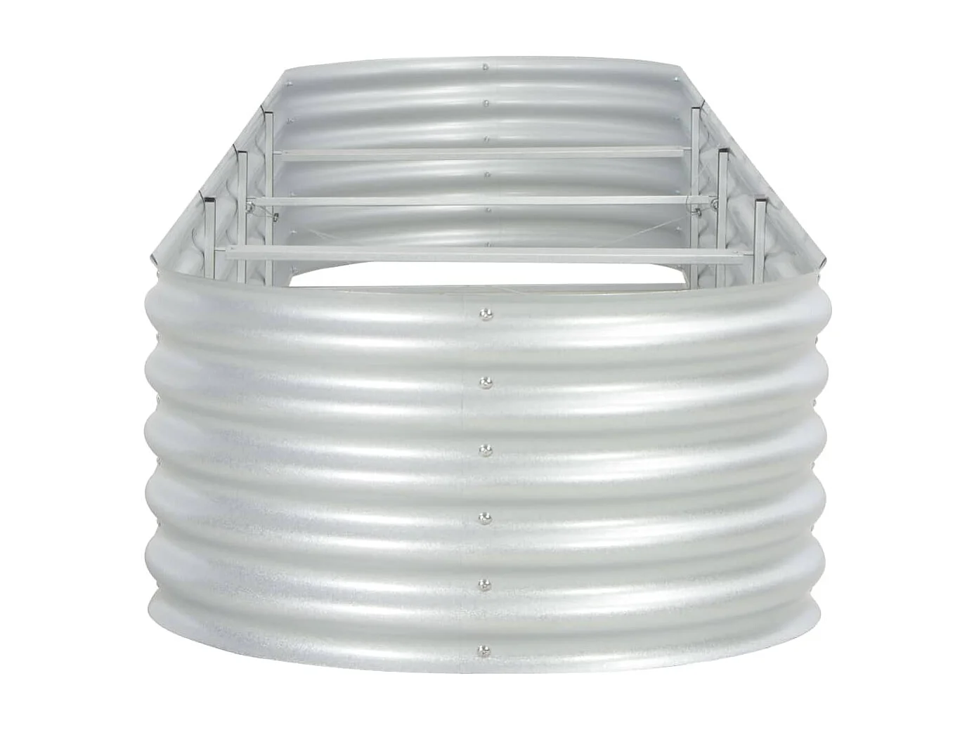 Jardinière 400x80x44 Acier galvanisé Argenté