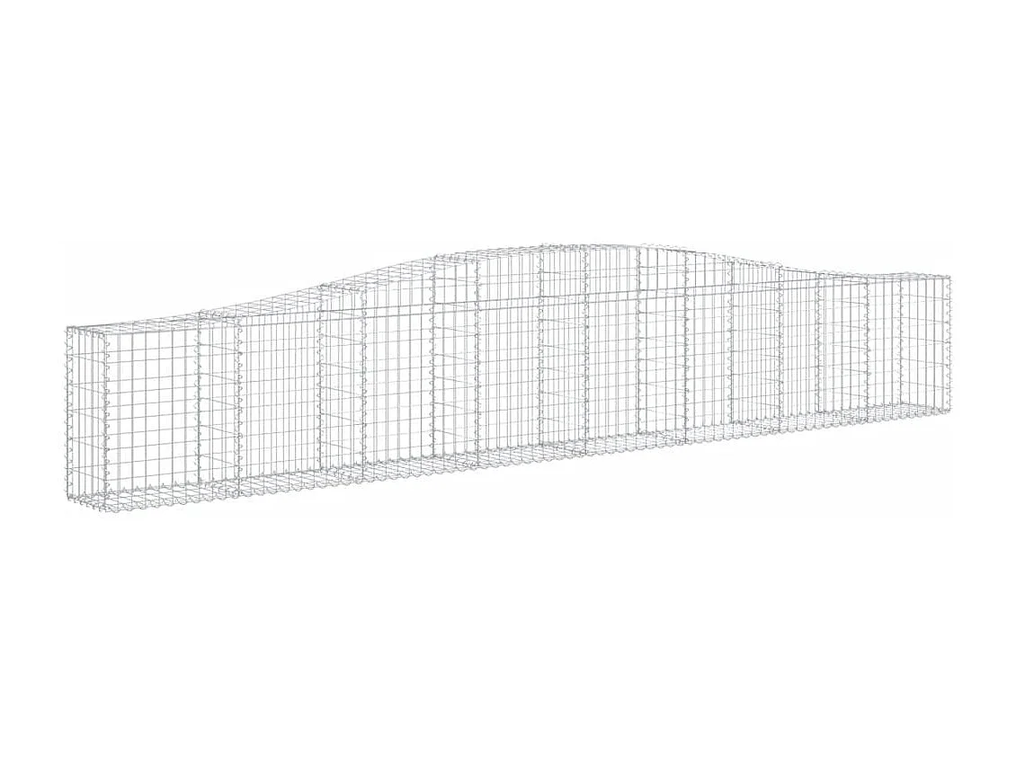 Paniers à gabions arqués 3 pcs 400x30x60-80 Fer galvanisé